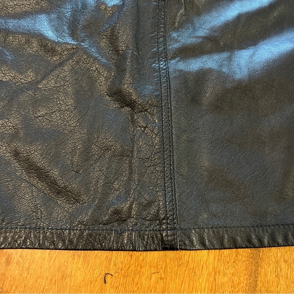 VINTAGE Genuine Leather High-waisted Pencil Skirt - Picture 2 of 8